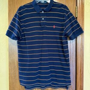 Polo by Ralph Lauren Men's Navy with red, green, yellow Stripes Short sleevShirt